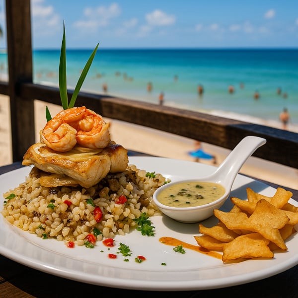 Casarão Pipa - Filé de Peixe Dourado e molho de Alcaparras